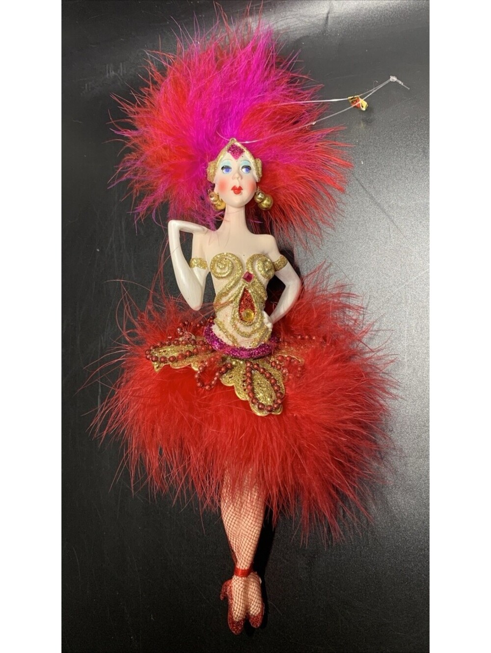 Kurt Adler VAN CRAIG presents VANTASTIKS Flapper Style 9” Girl Ornament RARE